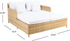 SAFAVIEH Outdoor Collection Cadeo Natural/White Cushion Daybed PAT7500D