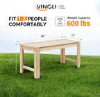 Outdoor Bench, 40-Inch Solid Fir Wood, Natural Rustic Style