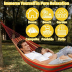 2Pack Hammocks | Camping Hammock | Portable Outdoor Hammock Set | for Hiking, Backpacking and Camping | 2pcs(Red Stripe and Blue Stripe)