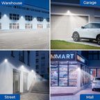 CINOTON 26W LED Wall Pack Light with Dusk to Dawn Sensor, 3000LM [100-277Vac] LED Wall Lights IP65 Waterproof Outdoor Security Flood Lighting for Garage Warehouse Garden 5000K-Daylight 2 Pack