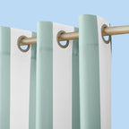 Sun Zero Valencia Cabana Stripe Indoor/Outdoor UV Protectant Energy Efficient Grommet Curtain Panel