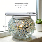 Aukora Color Changing Solar Powered Glass Ball Garden Lights, Table Lamps Waterproof Night Light for Patio, Bar, Party, Yard, Room, Wine Cabinet, Outdoor/Indoor Decorations, Ideal Gift(Crack Glass)