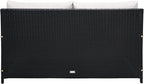 Safavieh Outdoor Collection PAT7500 Daybed, Black/Light Grey