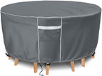 Gasadar Round Patio Furniture Cover, Waterproof Outdoor Furniture Covers by Gasadar