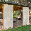SpaceDresser Waterproof Outdoor Sheer Curtains for Patio - 4 Panels Rod Pocket Indoor Voile Sheer Curtain for Living Room,52W x 96L inch, Ivory