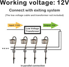 hykolity Low-Voltage Outdoor Integrated LED Landscape Lighting, 3W 185LM 12V-24V Oil-Rubbed Bronze Pathway Light for Yard Lawn, Die-Cast Aluminum Construction, 4-Pack, ETL Listed