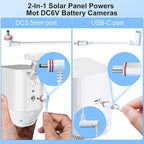 Solar Panel Charger for Ring Camera，Spotlight Cam Plus/Pro and Stick Up Cam Battery, 6V 3W 13.1Ft Fast Charging Cable