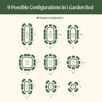 32" Extra Tall Raised Garden Bed Kits, 2 x 8 x 2.7ft Raised Planter Box Outdoor, 3.5 x 6.5 x 2.7ft Deep Root 9 in 1 Modular Metal Raised Beds for Gardening Vegetables Flowers Fruits - Modern Gray
