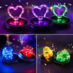 String Lights Solar Mason Jar Hanging Lights, 6 Mixed Colors