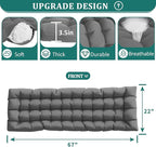 UDPATIO Oversized Zero Gravity Chair 29In XL Patio Reclining Chair with Cushion, Outdoor Folding Recliner with Pillows|Cup Holder|Foot Rest|Padded Headrest, Dark Grey, Support 500LB