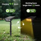 Solar Spot Lights Outdoor, RGB Solar Landscape Spotlights IP65 Waterproof Adjustable Light House Lights Colorful Spot Light for Yard Garden Pathway (4)