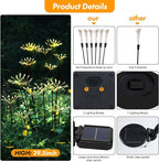 Solar Garden Lights 2 Pack Twinkling Solar Firework Lights with 2 Modes 120LED, Solar-Powered Light for Outside Yard Pathway Garden Decor Outdoor Waterproof, Gardening Gifts for Women Mothers Day,Warm