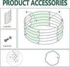 3PCS 2x2x1FT Galvanized Raised Garden Bed Kit,Vegetable Boxes-Round Metal Flower Box,Large Planter Raised Beds Outdoor Garden for Planting,Fruit,Herb-Silver