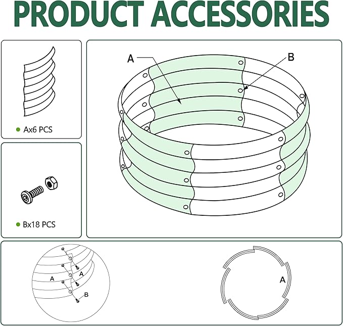 3PCS 4x4x1FT Galvanized Raised Garden Bed Kit,Vegetable Boxes-Round Metal Flower Box,Large Planter Raised Beds Outdoor Garden for Planting,Fruit,Herb-Silver