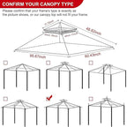 Eurmax USA High Performance Grill Gazebo Canopy Replacement Cover 5x8 BBQ Shelter Top(Lemon Green)