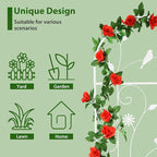 Metal Garden Trellis for Climbing Plants, 86.5" x 19.7" Metal Plant Trellis Outdoor, White Iron Garden Trellis, Clematis Rrellis Outdoor, Arched Decoration Suitable for courtyards, lawns, Gard, White
