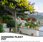 YARNOW 10 Pack Plastic Hanging Planters with Drainage Holes & Chains, 3.5 Inch Hanging Pots for Plants Indoor Balcony Garden Patio