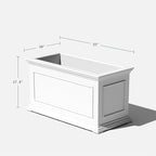 Veradek Brixton Series Long Plastic Planter - Large Planter Box for Indoor or Outdoor Patio/Balcony | Durable All-Weather Use with Drainage Holes | Classic Estate Design for Flowers, Trees, Shrubs