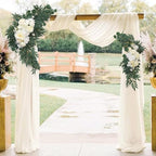 Outdoor Curtains, Ivory Sheer Gauze Panels, Set of 4 at 29 x 20 Ft