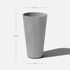 Veradek Demi Series Tall Planter for Porch, Patio, Backyard | Durable Plastic-Stone Composite Material | Modern Décor for Tall Plants, Grasses
