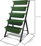 Outland Living 4Ft Vertical Raised Garden Bed - 5 Tier Food Safe Planter Box for Outdoor and Indoor Gardening Perfect to Grow Your Herb Vegetables Flowers on Your Patio Balcony Greenhouse Garden