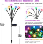 Solar Garden Lights Outdoor, Swaying Light Waterproof Solar Lights Outdoor for Yard Pathway Patio, Swaying Lawn Decor as Gardening Gifts for Women Holiday (Multicolor, 4 Pack)