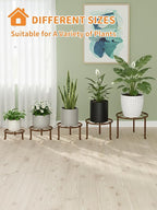 5 Pack Heavy Duty Rustproof Iron Corner Flower Pot Stand Holder,Round Supports Display Rack Tiered Plant Stand, Pot Rack Shelf Indoor Multiple Plants