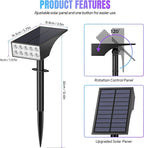 Solar Spot Lights Outdoor Color Changing, [7 Mode/2 Pack] Christmas Landscape Spotlights, Solar Lights Outdoor Waterproof,Led Powered Flood Light for Halloween Pathway Yard Garden Tree Walkway
