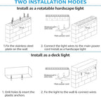 LEONLITE 8-Pack Premium Series 12 Inch Dimmable LED Hardscape Lighting 3 Way, 3W/5W/7W Retaining Wall Lights, Low Voltage Landscape Lights, 12V Paver Light, Outdoor Step Light, 3000K Warm White, ETL