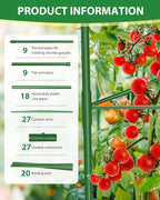3 Pack Extra Larger Tomato Cages, 51in*17in Adjustable Tomatoes Plant Stakes Support Cages Trellis for Garden, Garden Trellis for Vegetable Flowers Fruits Climbing Plants