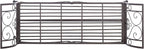 Safavieh PAT5016B Outdoor Collection Adina Rustic Brown Wrought Iron 51-inch Garden Bench