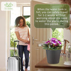 Self Watering Planters for Indoor Outdoor Plants 7 inch Flower Pot with Water Level Indicator Grey 3 Pack African Violet Self Watering Pots for All Orchid agave etc. House Plant Plastic Planter