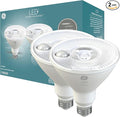 GE LED+ Motion Sensor LED Light Bulbs, 14W, PAR38 Outdoor Security Floodlights, Warm White, CAC (2 Pack)