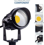 SUNVIE 12W LED Landscape Lights Low Voltage (AC/DC 12V) Waterproof Garden Pathway Lights Super Warm White (900LM) Walls Trees Flags Outdoor Spotlights with Spike Stand (8 Pack)