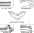 A ANLEOLIFE Set of 6, 18 Inch Tall Antique White Raised Garden Beds Kit, Heart-Shaped & Long Oval Planters for Custom Decorative Gardens.