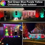 Landscape Lighting, 24W RGB Spot Lights Outdoor for Yard with Transformer & Remote 12 Colors and 19 Modes Outdoor Lights for House Lawn Tree Flag Garden Driveway Backyard Fence Plant, 4 Pack