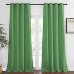 NICETOWN Blackout 108 inch Curtains for Sliding Glass Door, Grommet Thermal Insulated Room Darkening Window Treatment Sound Reducing Drapes for Room Divider, 1 Panel, W52 x L108, Froest Green