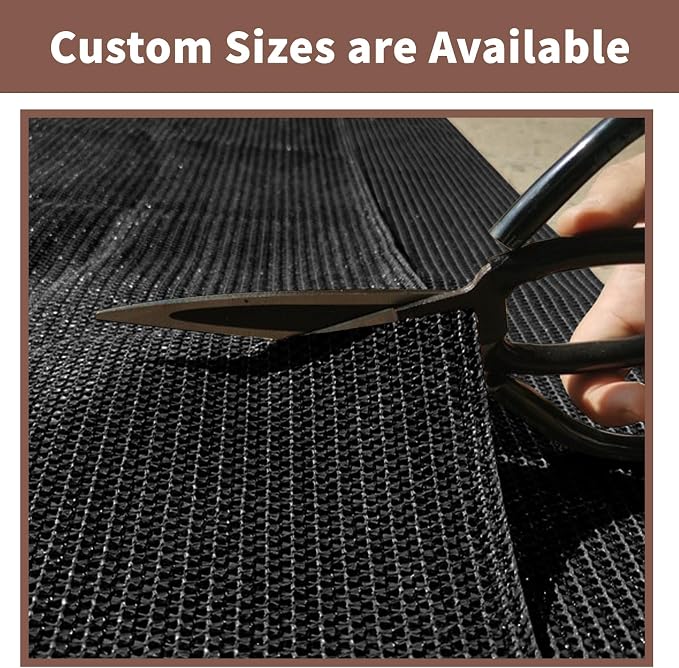 Sunny Guard Customized 2'6''x29' Black Balcony Privacy Screen, 90% Shade - Image 7