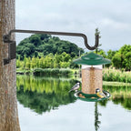 16 Inch Outdoor Hanging Brackets - 360° Swivel Plant Hanger with 12-Directional Adjustable Hook, Rust Resistant Solid Steel Wall Mount for Bird Feeders, Indoor/Outdoor Plants, Garden & Patio
