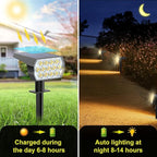 Solar Spot Lights Outdoor Waterproof IP65, [6 Pack/65 LED] 2-in-1 Solar Landscaping Spotlights, 3 Lighting Modes Solar Powered Garden Flood Light for Patio Pathway Driveway Yard Pool (Warm White)