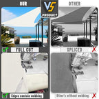 LOVE STORY Custom Size 10'x20'x22.4' Butter Cream Sun Shade Sail Right Triangle Sunhsade Fabric Awning Canopy for Patio Backyard Carport Pergola (Customized)