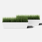 Veradek Pure Series Window Box Planter - Long Rectangular Planter for Indoor or Outdoor Windowsill/Balcony | Durable All-Weather Use with Drainage Holes | Modern Decor for Herbs, Small Plants, Flowers