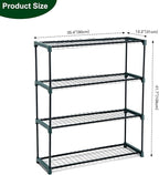 Panana 4 Tier Garden Greenhouse Steel Staging Shelving Plant Stand Garden Shelving Unit Garage Storage Racking, 2 Pack Plant Racks
