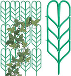 Garden Trellis for Climbing Plants 12 PCS Plastic Indoor Trellis for Potted Plants Green Stackable Mini Climbing Plant Stupport DIY Flower Pot Support for Pea Vegetable Clematis (12 Packs)
