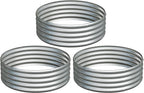 3PCS 3x3x1FT Galvanized Raised Garden Bed Kit,Vegetable Boxes-Round Metal Flower Box,Large Planter Raised Beds Outdoor Garden for Planting,Fruit,Herb-Silver