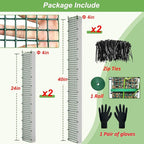 60"/40"/24" Metal Moss Pole, D Shape Sphagnum Moss Pole, Moss Poles for Climbing Plants, Monstera, Indoor Climbing Plants (2 Each of 40" 24")