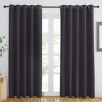 NICETOWN Greyish Purple Blackout Curtains 84 inch Length, Grommet Top Room Darkening Drapes for Bedroom Living Room, Light Blocking Window Covering for Privacy (W66 x L84 Inch, 1 Panel)