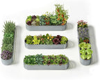 5-Pack 18” Tall Galvanized Raised Garden Beds – Everyday Kitchen Garden Layout, Fits 200 Sq Ft Patio or Backyard, 10x2x1.5 ft & 8x2x1.5 ft Metal Flower Bed for Herbs Vegetable-Brooklyn Grey
