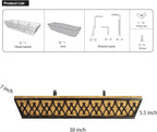 4 Pack 30 Inch Window Boxes Planters Railing Planter Box with Adjustable Brackets for Porch Fence Patio Balcony Hanging Flower Baskets with Coco Liners for Outdoor Garden Decor - Bronze