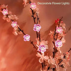 Indoor String Lights: 13 Ft Pink Cherry Blossom Fairy Lights with 40 LEDs